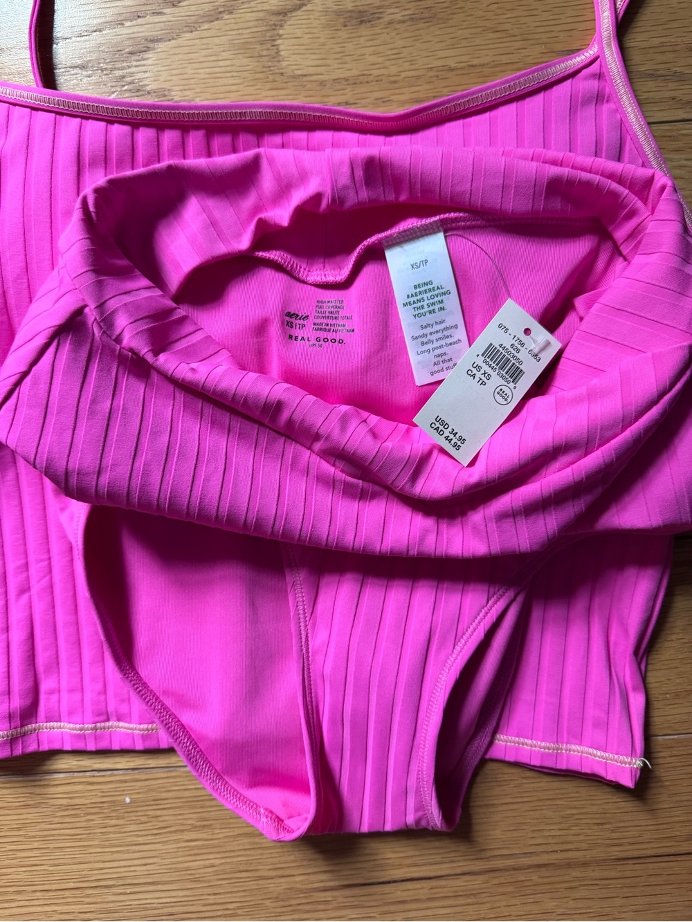 NWT Aerie Ribbed High Waisted Full Coverage Bottom - Picture 7 of 8